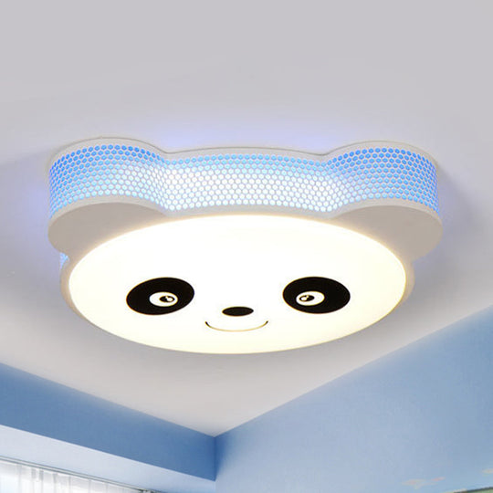 Kids' Cartoon Panda Flush Mount Ceiling Light - Acrylic Fixture for Kindergarten