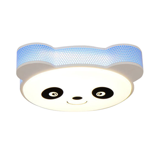 Kids' Cartoon Panda Flush Mount Ceiling Light - Acrylic Fixture for Kindergarten