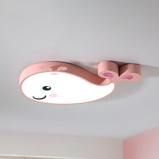 Cartoon Dolphin Kindergarten Ceiling Light Fixture - Acrylic Ceiling Light