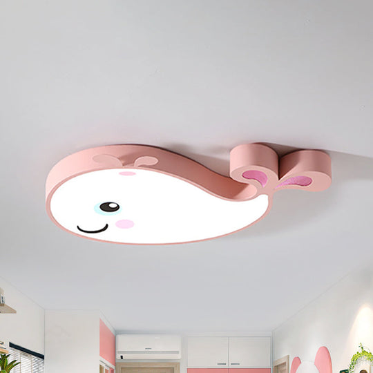 Cartoon Dolphin Kindergarten Ceiling Light Fixture - Acrylic Ceiling Light