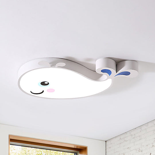 Cartoon Dolphin Kindergarten Ceiling Light Fixture - Acrylic Ceiling Light