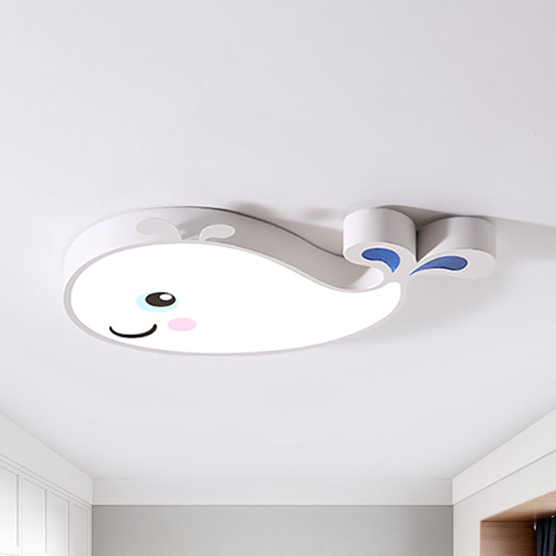 Cartoon Dolphin Kindergarten Ceiling Light Fixture - Acrylic Ceiling Light