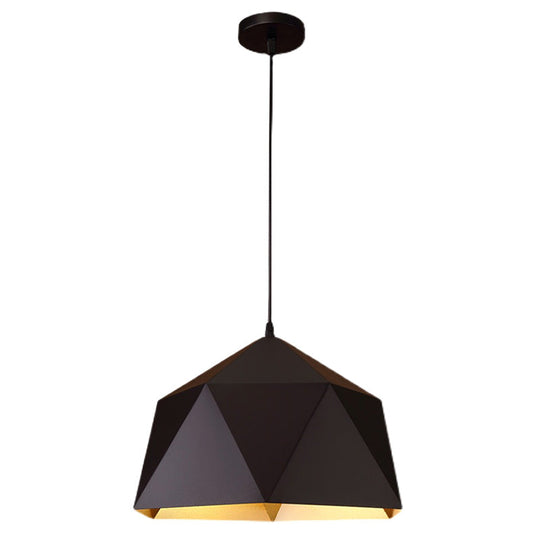 Modern Rhombus Metal Suspension Lamp - Loft Style Pendant Light Fixture for Living Room