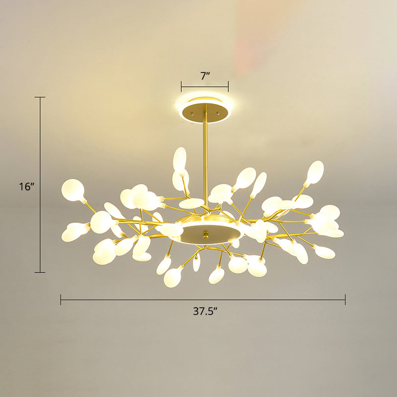 Modern Acrylic Led Chandelier - Stylish Lighting Fixture For Living Rooms 54 / Gold