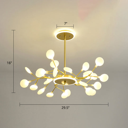 Modern Acrylic Led Chandelier - Stylish Lighting Fixture For Living Rooms 30 / Gold