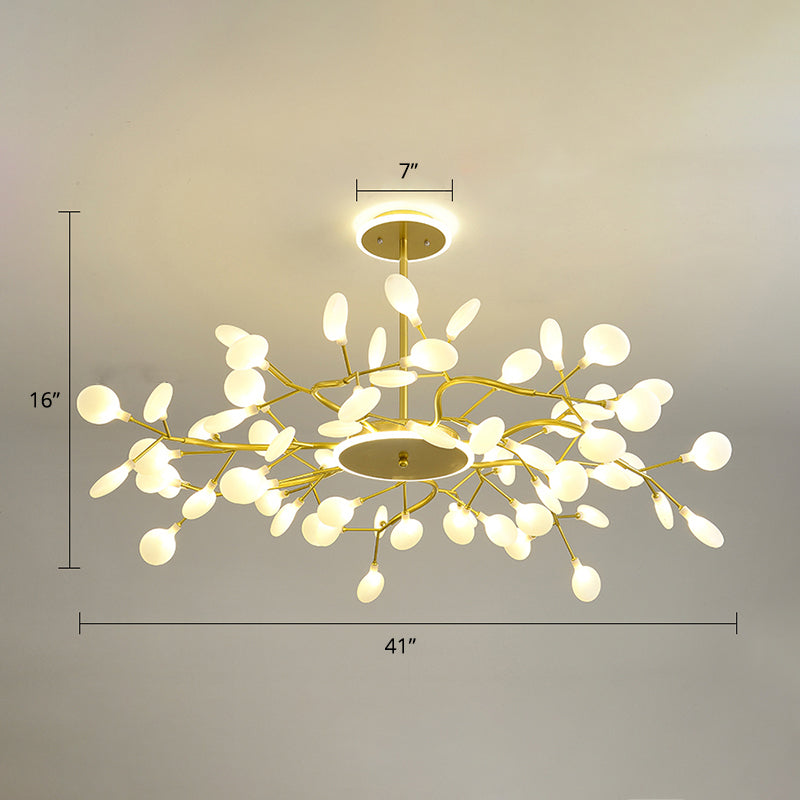 Modern Acrylic Led Chandelier - Stylish Lighting Fixture For Living Rooms 63 / Gold