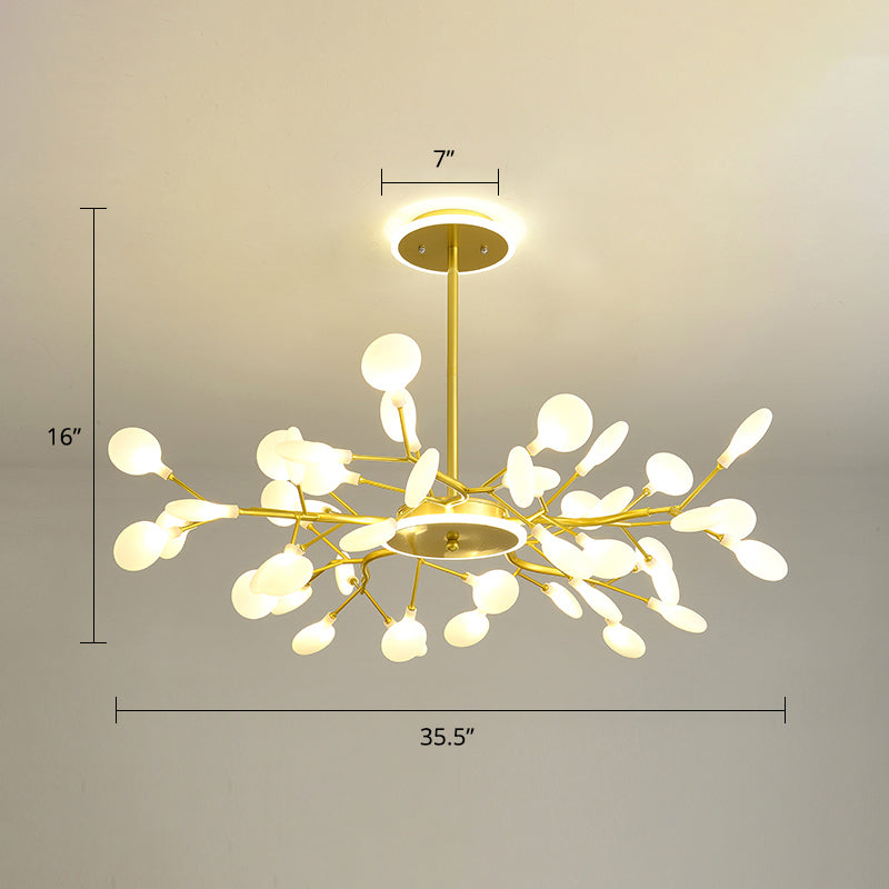 Modern Acrylic Led Chandelier - Stylish Lighting Fixture For Living Rooms 45 / Gold