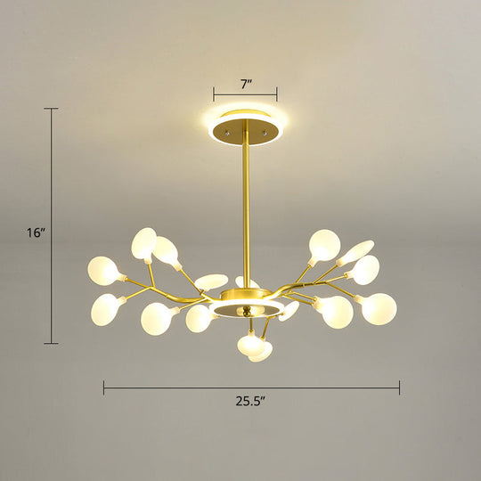 Modern Acrylic Led Chandelier - Stylish Lighting Fixture For Living Rooms 18 / Gold