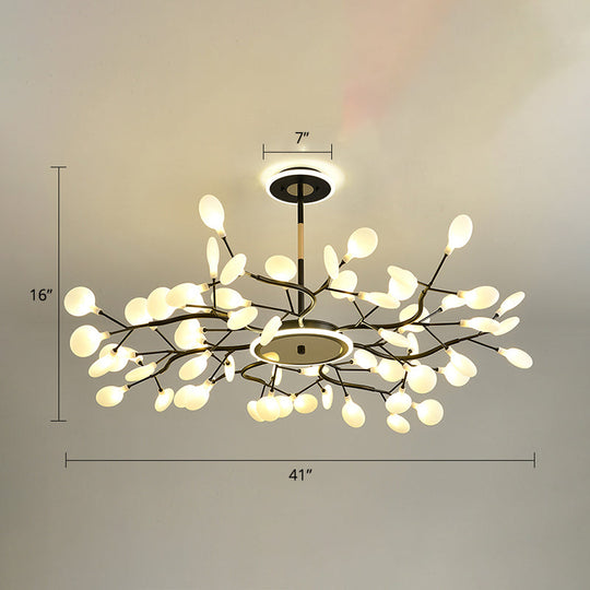 Modern Acrylic Led Chandelier - Stylish Lighting Fixture For Living Rooms 63 / Black