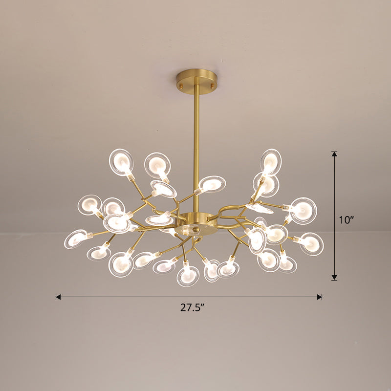 Glowworm Chandelier: Postmodern Acrylic Hanging Light for Dining Room