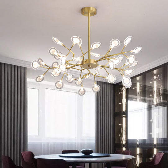 Glowworm Chandelier - Postmodern Acrylic Hanging Light For Dining Room