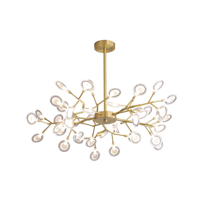 Glowworm Chandelier - Postmodern Acrylic Hanging Light For Dining Room