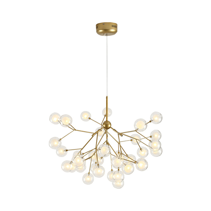 Postmodern Firefly Pendant Lamp With Double Glass Bubbles Ideal For Restaurants