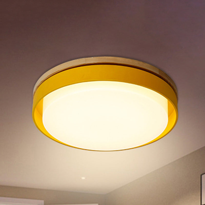 Nordic Style Macaron Colored Child Bedroom Ceiling Light Yellow / 15 White