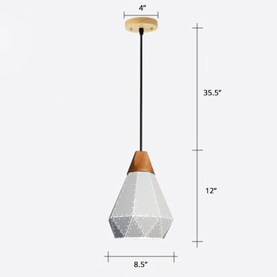 Nordic Metal Pendant Lamp: Laser-Cut Hanging Light Fixture For Dining Room Ceiling White