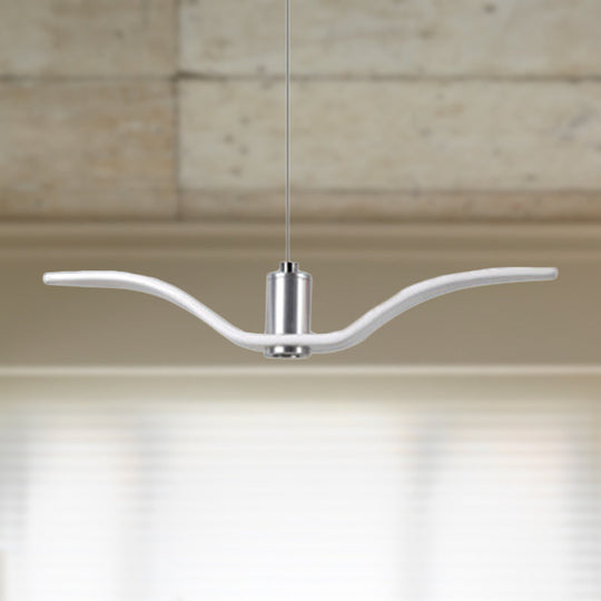 Alkalurops - Nautical Seagull Hanging Light: Led Pendant Lamp White