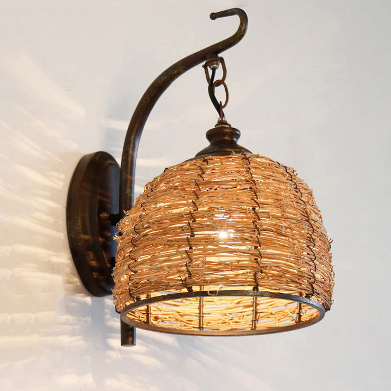 Chinese Style Bamboo Wall Light Single Restaurant Hanging Lamp