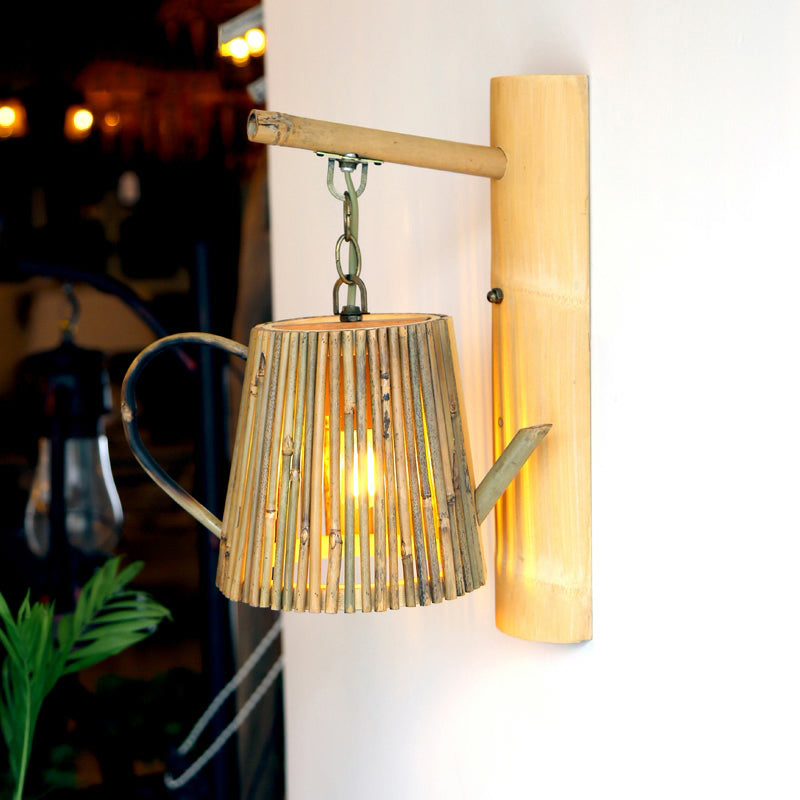 Chinese Style Bamboo Wall Light Single Restaurant Hanging Lamp