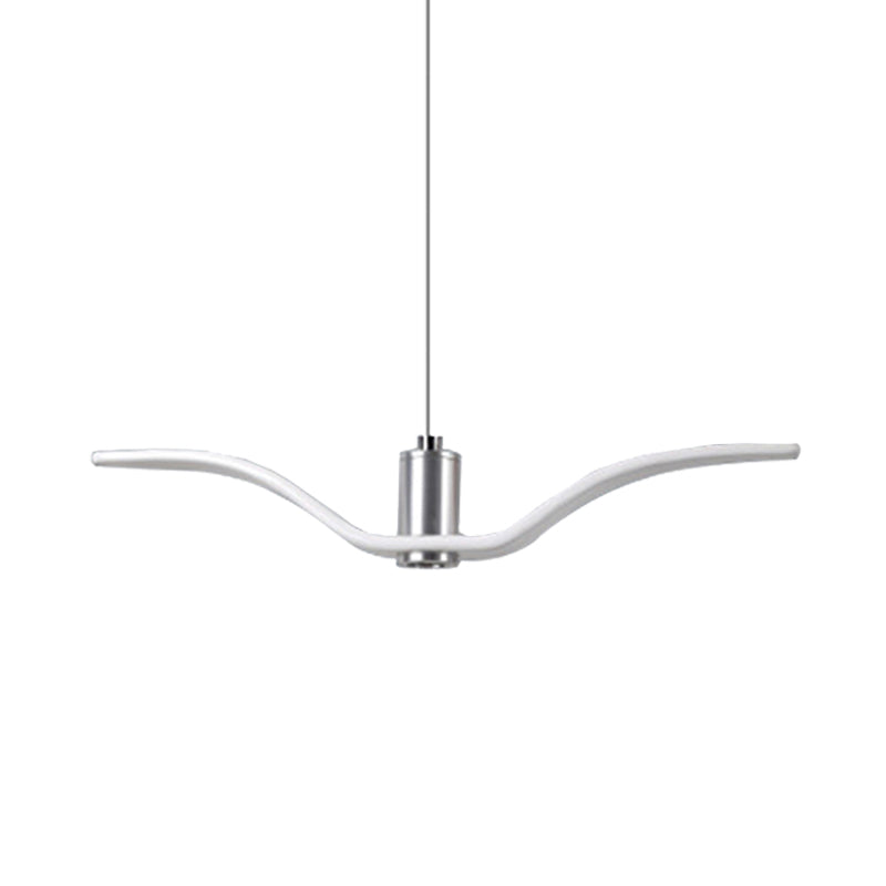 Alkalurops - Nautical Seagull Hanging Light: Led Pendant Lamp White