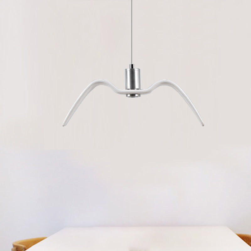 Alkalurops - Nautical Seagull Hanging Light: Led Pendant Lamp White