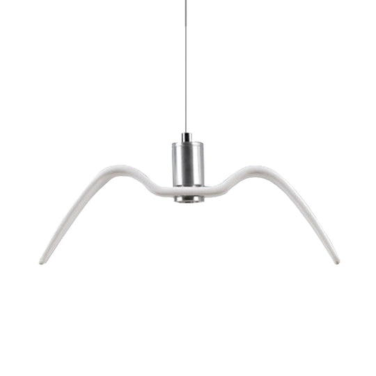 Alkalurops - Nautical Seagull Hanging Light: Led Pendant Lamp White