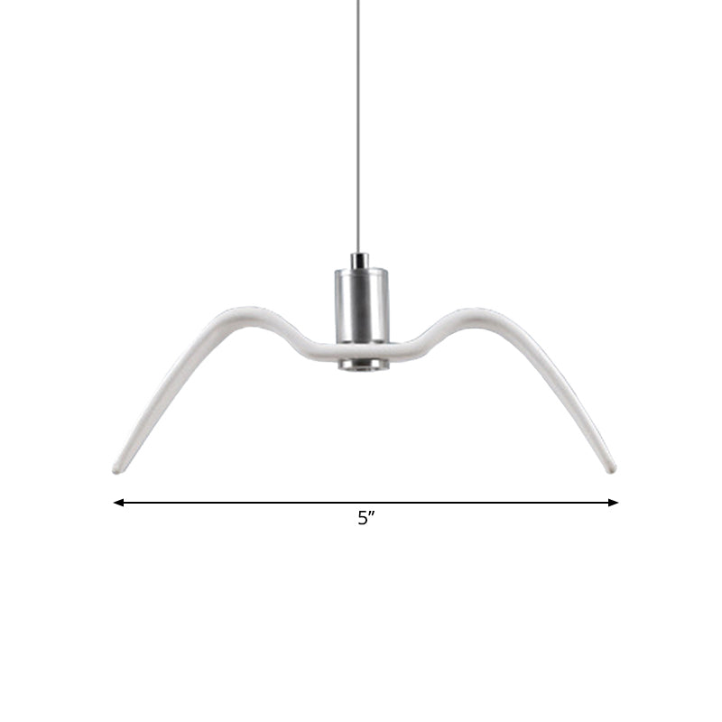 Alkalurops - Nautical Seagull Hanging Light: Led Pendant Lamp White