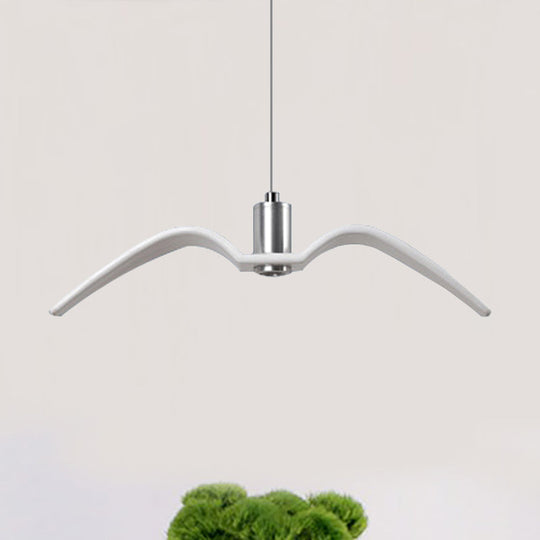 Alkalurops - Nautical Seagull Hanging Light: Led Pendant Lamp White