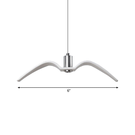 Alkalurops - Nautical Seagull Hanging Light: Led Pendant Lamp White