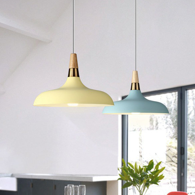 Aluminum Onion Pendant Light - Single-Bulb Hanging Fixture For Dining Table