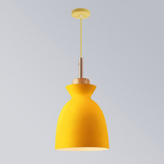 Nordic Metal Pendant Light For Dining Room Decor Yellow / 7.5