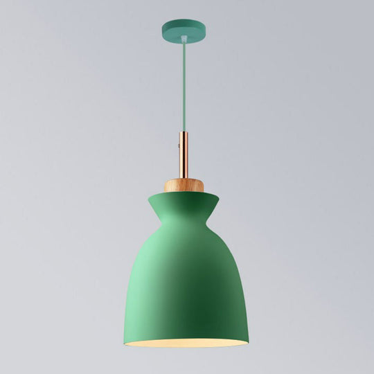 Nordic Metal Pendant Light For Dining Room Decor Green / 7.5