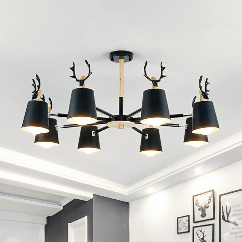 Nordic Style Swivel Chandelier Light - Metal Pendant Fixture For Living Room