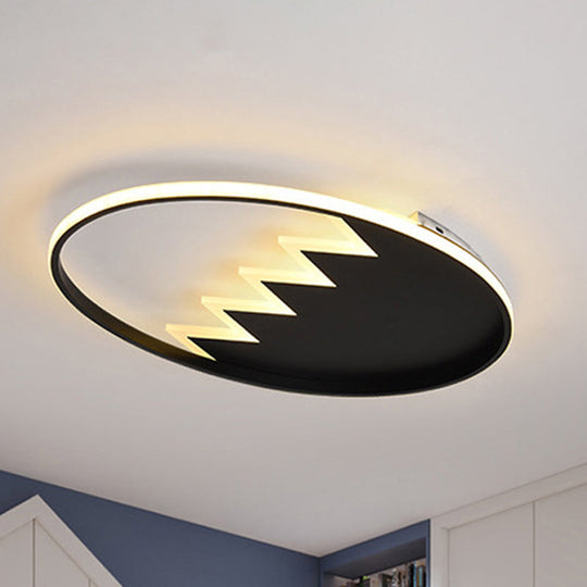 Modern Eggshell Ceiling Mount Light: Stylish Metal Lamp for Child Bedroom