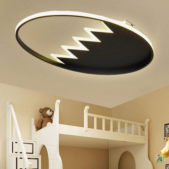 Modern Eggshell Ceiling Mount Light: Stylish Metal Lamp for Child Bedroom