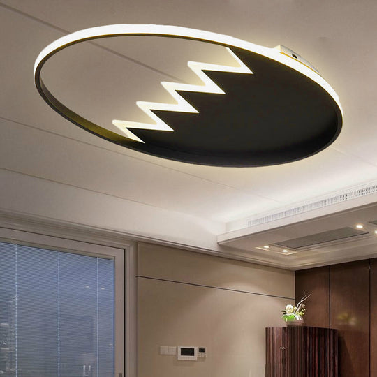 Modern Eggshell Ceiling Mount Light: Stylish Metal Lamp for Child Bedroom