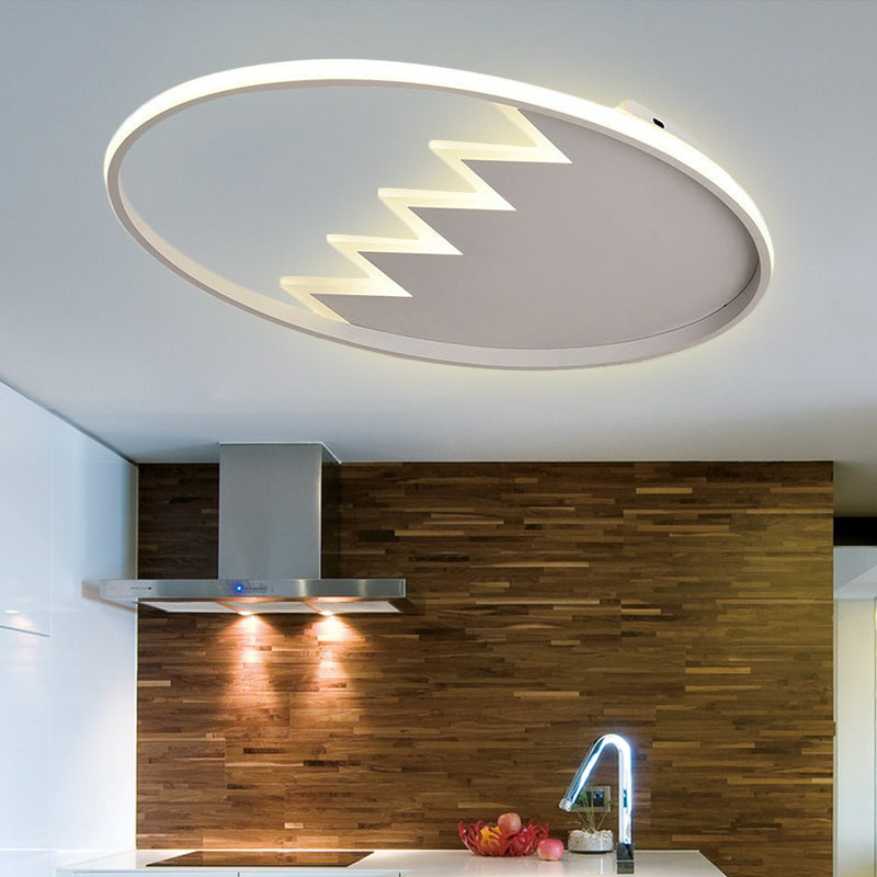 Modern Eggshell Ceiling Mount Light: Stylish Metal Lamp for Child Bedroom