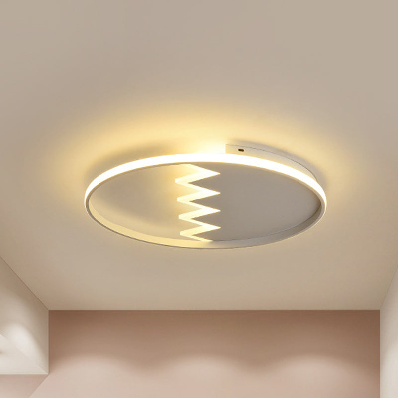 Modern Eggshell Ceiling Mount Light: Stylish Metal Lamp for Child Bedroom