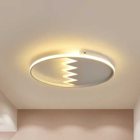 Modern Eggshell Ceiling Mount Light: Stylish Metal Lamp for Child Bedroom