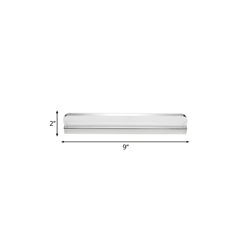 Minimalist Led Vanity Wall Light With Ultra-Thin Acrylic Design - 9/16.5 Warm/White Chrome Finish