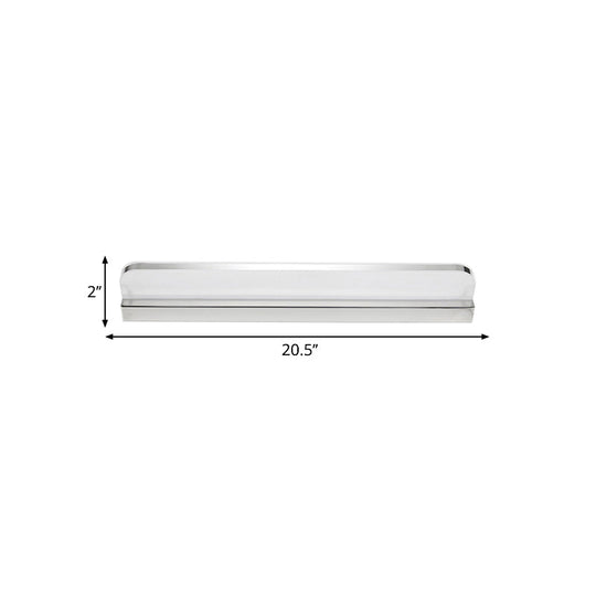 Minimalist Led Vanity Wall Light With Ultra-Thin Acrylic Design - 9/16.5 Warm/White Chrome Finish