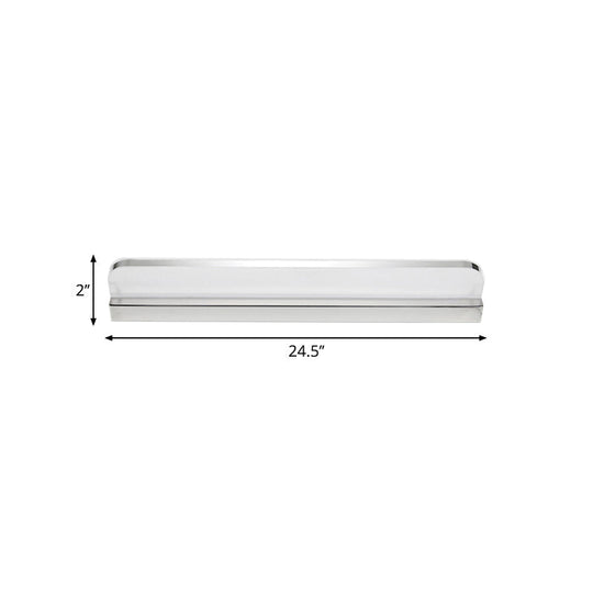 Minimalist Led Vanity Wall Light With Ultra-Thin Acrylic Design - 9/16.5 Warm/White Chrome Finish