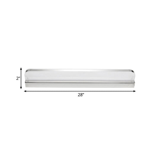 Minimalist Led Vanity Wall Light With Ultra-Thin Acrylic Design - 9/16.5 Warm/White Chrome Finish