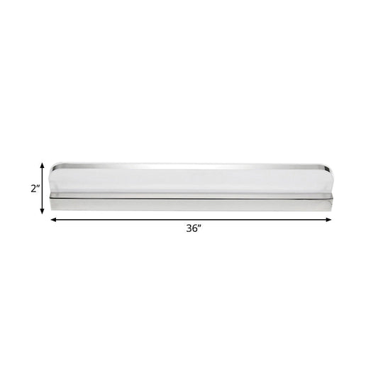 Minimalist Led Vanity Wall Light With Ultra-Thin Acrylic Design - 9/16.5 Warm/White Chrome Finish