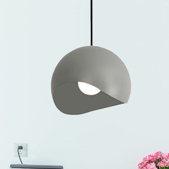 Waveforms Dome Pendant Lamp - Nordic Metal 8/12 1 Head Black/Gray Ceiling Lighting For Living Room