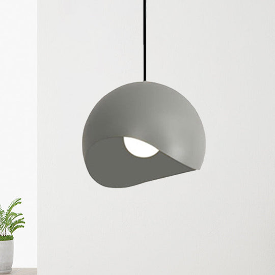 Waveforms Dome Pendant Lamp - Nordic Metal 8/12 1 Head Black/Gray Ceiling Lighting For Living Room