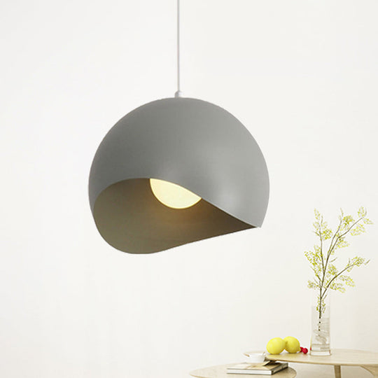 Waveforms Dome Pendant Lamp - Nordic Metal 8/12 1 Head Black/Gray Ceiling Lighting For Living Room