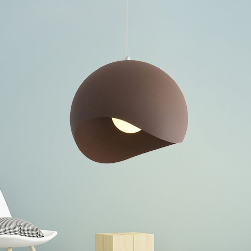 Waveforms Dome Pendant Lamp - Nordic Metal 8/12 1 Head Black/Gray Ceiling Lighting For Living Room