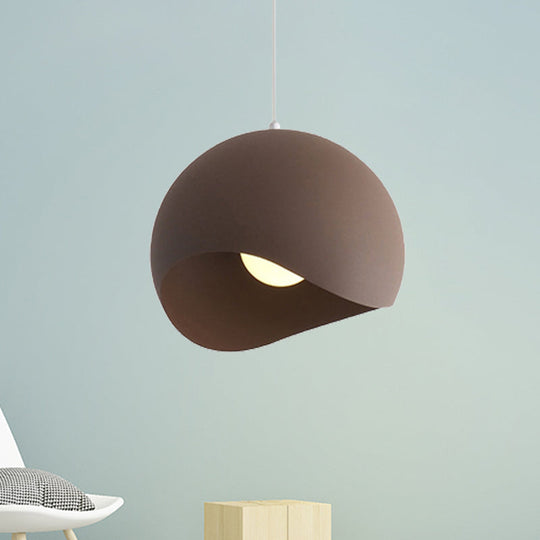 Waveforms Dome Pendant Lamp - Nordic Metal 8/12 1 Head Black/Gray Ceiling Lighting For Living Room