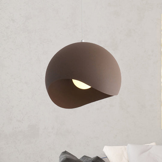 Waveforms Dome Pendant Lamp - Nordic Metal 8/12 1 Head Black/Gray Ceiling Lighting For Living Room