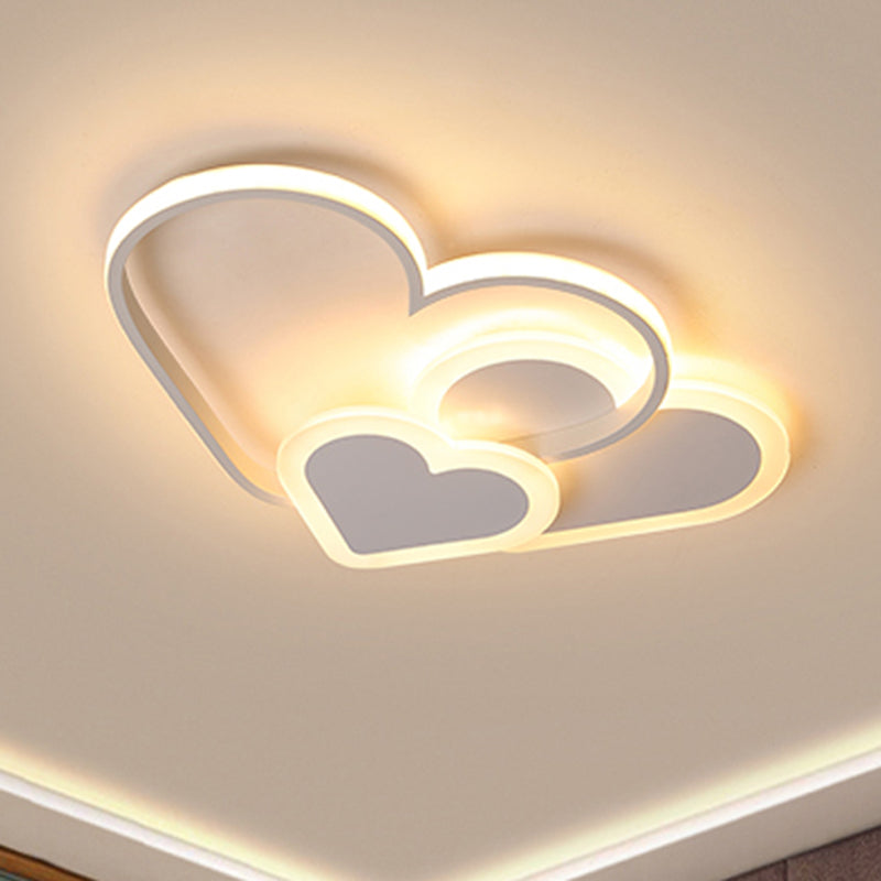 Stylish Heart Ceiling Light for Kindergarten with Acrylic LED Flush Mount